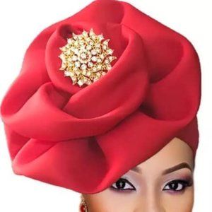 Red Ready to Wear Head Gear